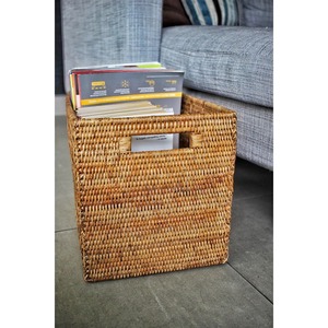 Cesta rectangular de ratán para almacenamiento, cesta de almacenamiento hecha a mano, venta al por mayor, ecológica, hecha en Vietnam - Product Image 6