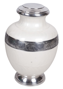 Urna Funeraria Clásica Americana de Aluminio Blanco Dorado, Acabado Natural, Capacidad de 220 Pulgadas Cúbicas, Decoración Funeraria para Interiores - Mejor Precio - Product Image 5