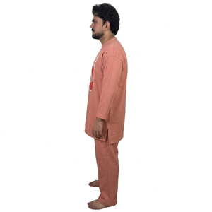 Conjunto de camisa y pantalón de verano para hombre, informal, de dos piezas, tela de rizo, secado rápido, conjunto de camiseta y pantalón a la moda. - Product Image 3