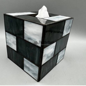 Elegante Caja de Pañuelos con Incrustaciones de Hueso Ecológica, Diseño Personalizado Hecho a Mano, Portapañuelos Decorativo para el Hogar, Tradebyd - Product Image 2