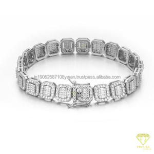 Bracelet de luxe Hip Hop Bling Bracelet de Tennis en diamant glacé pour homme Bracelet à maillons en strass étincelant pour femme à maillons fins - Product Image 3