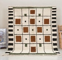 Tapis en laine berbère marocaine sur mesure de grande taille pour chambre à coucher, salon ou hôtel - Épais, lavable, noué à la main