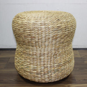 Otomana de Almacenamiento Trenzada de Jacinto de Agua Hecha a Mano en Vietnam, Ecológica, para Sala de Estar - Product Image 4