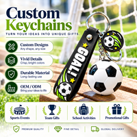 Porte-clés de football en PVC unique, expressif, tendance, délicat et raffiné, style dessin animé, pendentif sportif, breloque de sac, cadeau pour voiture et sac à dos