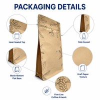 Sachets de café imprimés sur mesure, pochettes verticales numériques à fermeture éclair pour grains de café torréfiés, café moulu et emballage pour torréfacteurs