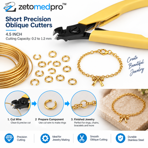 Alicates Trident de Acero Inoxidable con Empuñadura de PVC de 130 mm, Herramienta para Hacer Joyas, Zetomed Pro - Product Image 6