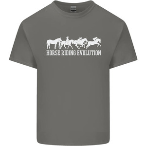 เสื้อยืดผ้าฝ้ายสำหรับผู้ชายลายม้าขี่แบบดั้งเดิม - Product Image 1