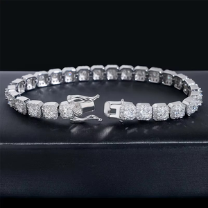 Pulsera de Lujo para Mujer con Diseño de Nudo en Ocho, Certificada por IGI, con Diamantes de Laboratorio, Estilo Hip Hop, Eslabones Entrelazados - Product Image 2
