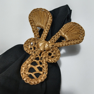Servilleteros de ratán con forro natural sostenibles y elegantes para cualquier ocasión formal o informal para fiestas - Product Image 5