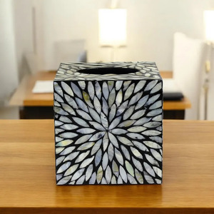 Caja de pañuelos decorativa de nácar, de papel servilletero, accesorio de cocina de comedor Premium, vajilla para el hogar y el Hotel de FWE - Product Image 3