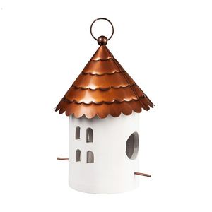 Casa para Pájaros en Forma de Cabaña, Jaula y Refugio para Pájaros de Metal de Cobre Hecha a Medida, Decoración de Jardín de Alta Calidad, Casa para Mascotas de Jardín - Product Image 1