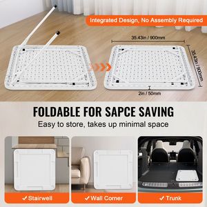 Tavolo da Mahjong Pieghevole Quadrato Portatile per 4 Giocatori con 4 Portabicchieri e 4 Vassoi Porta Chip per Giochi di Domino 1 Set - Product Image 2