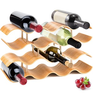 Porte-bouteille à vin en métal minimaliste, design géométrique, vente en gros - Product Image 2