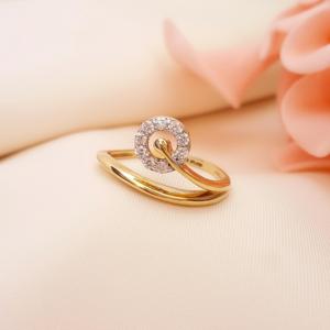 Anillo de Compromiso con Circonita Cúbica en Forma de Amanecer, Diseño Moderno, Chapado en Plata de Ley 925, Regalo de Aniversario y Fiesta para Mujer - Product Image 6