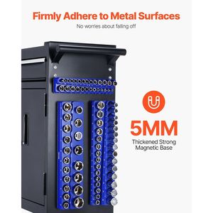 Set di Attrezzi per Riparazione Auto 3 Pezzi, Vassoi Magnetici per Bussole da 1/4, 3/8, 1/2 con Etichette Trasparenti, Organizzatore Magnetico per Bussole - Product Image 3