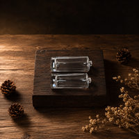 Flacon de parfum en verre carré haut de gamme personnalisable 30ml 50ml 100ml, avec logo OEM personnalisé, impression sérigraphiée, flacon en verre vide