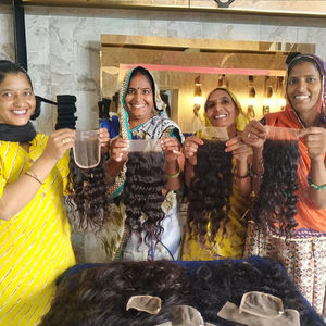 Pas cher 100% brut en gros aucun enchevêtrement naturel 5*5 fermeture Bodywave couleur noire Extensions de cheveux humains indiens non transformés - Product Image 5