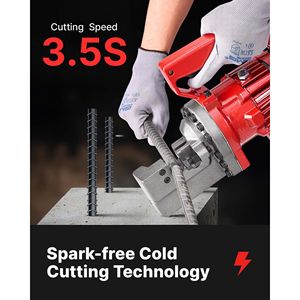 Tagliatrice Idraulica Elettrica Portatile da 1250W per Barre d'Armatura, Taglio in 4 Secondi fino a 3/4 di Pollice # 6 Componenti Nuovi per Ingranaggi da 20mm in Acciaio - Product Image 4