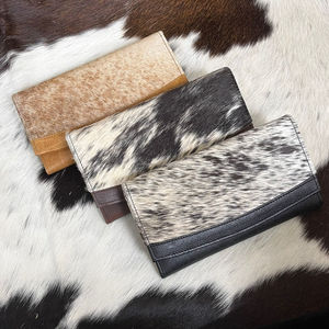 Famous Brand Cowhide Wallets for Women Manufacturer <b>Genuine</b> Leather Credit Card Clutch Fashionable Purse with Magnetic Button - Product Image 4