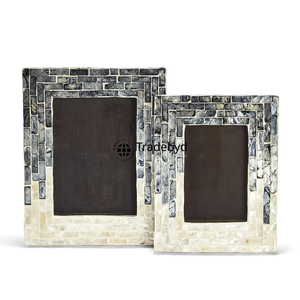 Cadre photo de luxe créatif avec incrustation de coquillages et nacre, finition brillante, qualité supérieure, fabriqué à la main par Tradebyd - Product Image 5