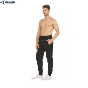 Custom Logo Casual Men Jogger Pants Heavyweight Cotton Blend Quick Dry Eco-Friendly Windproof Pleated Front Drawstring Closure - Product Image 3