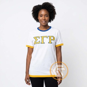 T-shirt Femme GREEK TREASURES Sigma Gamma Rho Sorority en Jersey 100% Coton, Col Rond, Manches Courtes, Respirant pour l'Été – Vente en Gros - Product Image 4