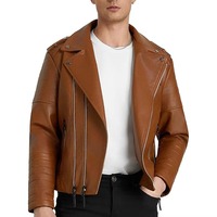 Veste en cuir pour homme respirante et chaude pour l'hiver, vêtement décontracté à prix raisonnable, veste en cuir pour homme