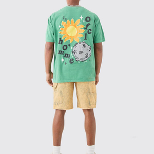Camiseta Extra Grande para Hombre, 100% Algodón, 320 g/m², con Impresión de Logotipo Personalizado, Diseño en Blanco - Product Image 6