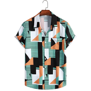 Camisa de Manga Corta para Hombre, Estilo Hawaiano, Tejida, Lisa, con Cuello Solapa, Nueva Colección de Verano, Venta al Por Mayor - Product Image 4