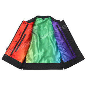 Nuevo Chaleco de Cuero Genuino Personalizado para Mujer, Chaleco de Cuero a la Moda para Motociclismo, con Forro Interior de Satén en Varios Colores - Product Image 6