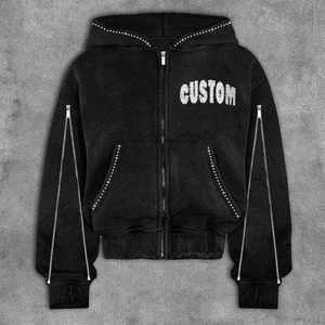 Sudadera Extra Grande de Doble Capa de Forro Polar de Poliéster/Algodón, Ligera, Transpirable, Antiarrugas, Ecológica y de Alta Calidad para Otoño - Product Image 3