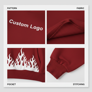 Conjunto de Sudaderas con Capucha de Alta Calidad al por Mayor, Impresión en Serigrafía, Impresión DTG, Logotipo Personalizado, Conjunto Deportivo de Moda para Hombre, Sudadera con Capucha Lavada al Ácido - Product Image 5