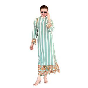 Traje Estampado con Costuras para Mujer, Cómodo Conjunto Pakistaní de Algodón - Product Image 2