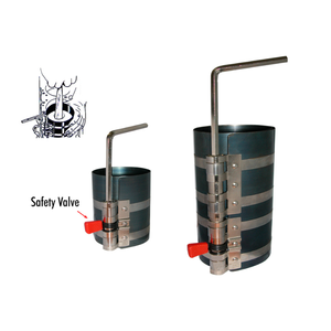 เครื่องมือซ่อมแหวนลูกสูบแหวนคอมเพรสเซอร์พร้อมวาล์วนิรภัยสีแดง - Product Image 1