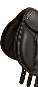 SILLÍN DE CARRERAS DE CUERO SINTÉTICO PREMIUM Y SUAVE CON CUERPO DE MADERA Y PLÁSTICO Y HERRAJES DE BRONCE Modelo RS2 - Product Image 2