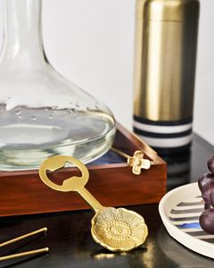 Gold Stainless Steel Bottle Opener | Decorative Flower Design <b>Bar</b> Tool | Premium Beer Bottle Opener for Home, <b>Bar</b> & Restaurant - Product Image 6