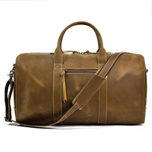 Best Seller Custom Logo Vintage Crazy Horse Leather Duffel Bag Mens <b>Travel</b> Weekend Overnight Luggage Business <b>Holdall</b> Sports Bag - Product Image 1