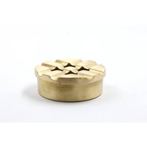 Cendrier rond vintage en laiton, décoratif pour bureau, porte-cendres en métal lourd, accessoire pour fumeurs - Product Image 5