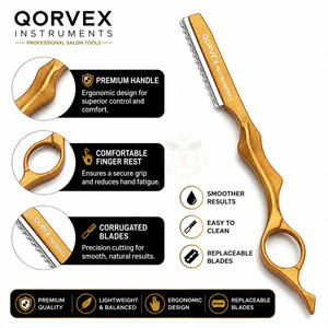 Rasoirs à cheveux de luxe en acier inoxydable de haute qualité pour couper les cheveux - Product Image 3