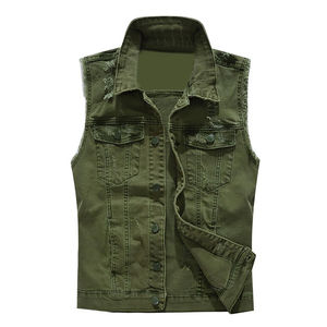 Best Style Casual Winter Denim <b>Vest</b> <b>for</b> <b>Men</b> Hot Selling 100% Cotton Fashionable Solid Colors Slim Fit <b>Heated</b> Denim <b>Vest</b> - Product Image 1