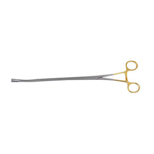 TC Hysterectomy <b>Clamp</b> 21cm Clamping Grasping Tissue Slightly Curved Gold-Plated Handles Orthopedic General Surgery Use - Product Image 1