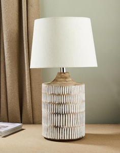 Luxury white rhythm wooden <b>table</b> <b>lamp</b> <b>base</b> oem odm low moq factory price wholesale bulk supply fast shipping no shade - Product Image 6