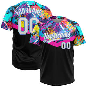 Maillot de volley-ball unisexe sans col à manches courtes, imprimé par transfert thermique, 140g, anti-humidité, motif géométrique, personnalisé Splendid Apparel - Product Image 1