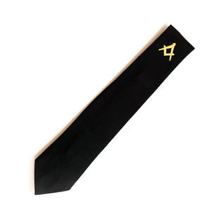 Professional Working Men Masonic Tie Custom Embroidery Square & Compass Masonic Regalia Tie - Product Image 6