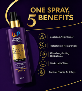 Customized Logo Keratin Smooth Heat Protect <b>Spray</b>, Ideal for Heat <b>Styling</b>, 200 ml at Wholesale Price with OEM/ODM - Product Image 2