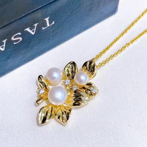 Collier de perles Sakura romantique de haute qualité, tailles dégradées 4-5-6, bijou pendentif tendance pour le travail - Product Image 2