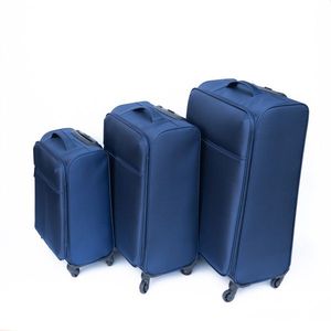 Set di 3 Zaini in Tessuto Blu con Motivi Cartoon, Moderno e Lussuoso, con Valigia a 4 Ruote Girevoli e Chiusura a Cerniera per Uso Aeroportuale - Product Image 3