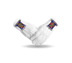 Gants de Rite Écossais du 29e Degré Premium - Coton Blanc Chevaliers de Saint-Andréa - Product Image 1