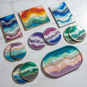 Resina Epoxi Metálica para Pisos Decorativos y Arte en Resina, Resina Epoxi con Efecto Metálico de Alto Brillo, Sistema de Recubrimiento Epoxi de Diseño - Product Image 4