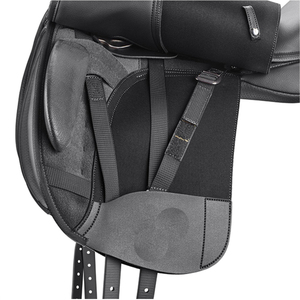 Selle anglaise noire de qualité supérieure, selle d'équitation professionnelle, cuir véritable, surpiqûres roses, sur mesure - Product Image 5